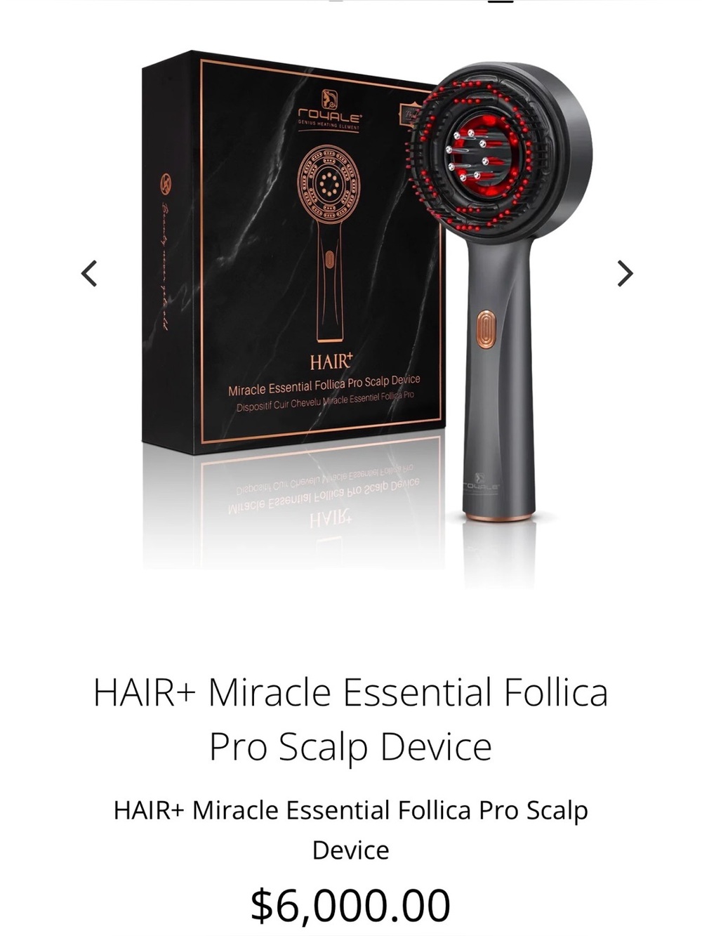 NEW Sealed Royale Hair+ Miracle Essential Follica Pro Scalp Device MSRP $6000